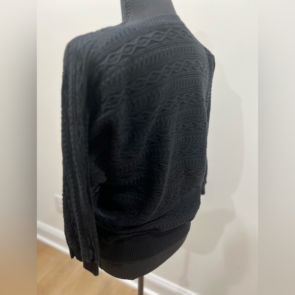 Ralph Lauren Black Textured V-Neck Sweater Large - Picture 7 of 8